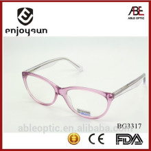 2015 doppelfarben transparent rosa acetat handgemachte brille optische rahmen eyewear brillen